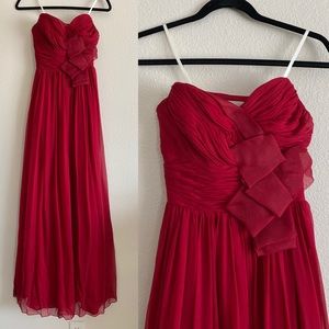 Full Length Red Designer Gown